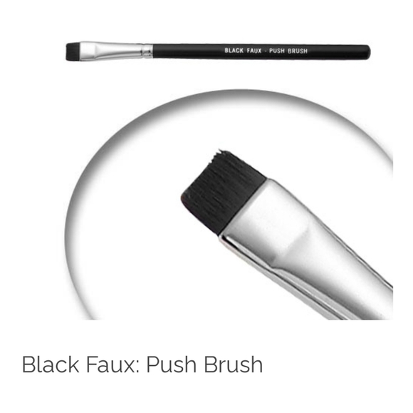 New - PUSH Brush Vegan Black Faux Makeup Brush, Eye Shadow, Eye Liner, Concealer - Picture 2 of 3